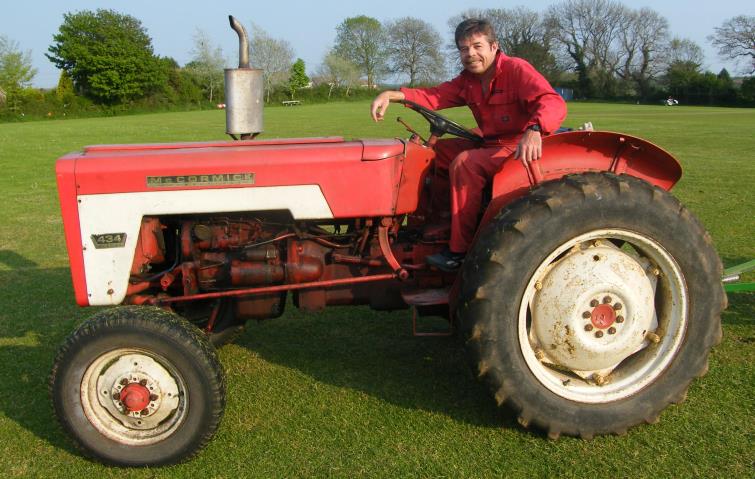Kevin Jenkins on his tractor